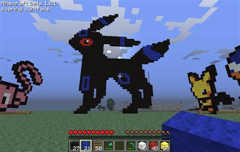 Umbreon Pixel Art Minecraft Map