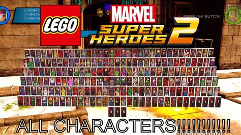 Lego Marvel Superheroes 2 - ALL 200+ CHARACTERS!!!!! - YouTube