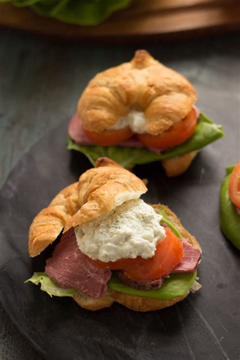 Roast Beef Croissant Sandwiches - Food Fanatic