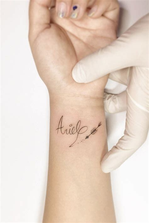 Wrist Tattoo Idea With Name #nametattoo | Name tattoos on wrist, Small ...