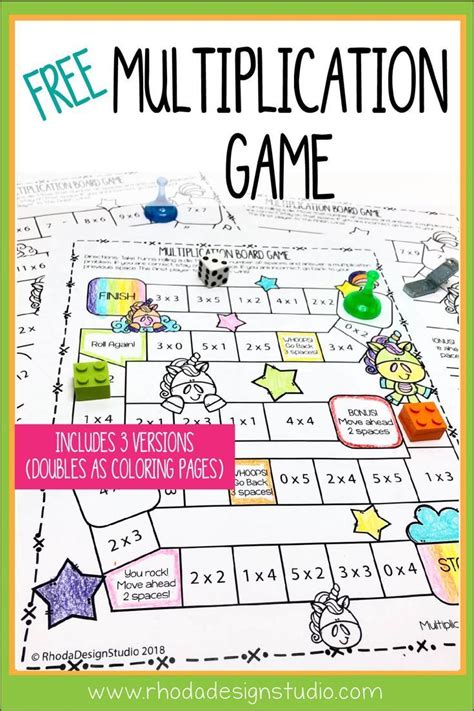 Get a free multiplication game that your child or students can color ...