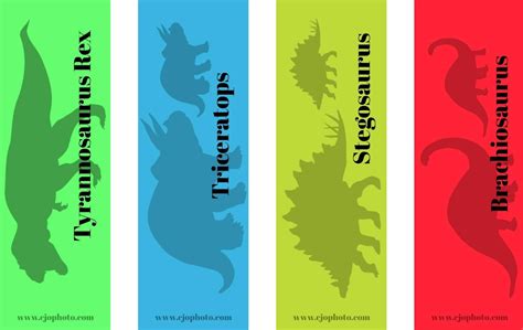 CJO Photo: Printable Bookmarks: Dinosaurs