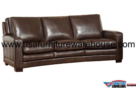 Joanna Full Top Grain Dark Brown Leather Sofa