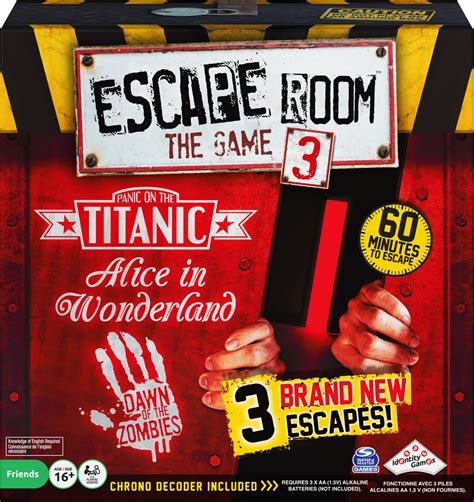 Escape Room Version 3 Board Game, for Adults and Kids Ages 16 and up ...