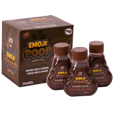 Super Cool Slime: Emoji Poop Pack Of 3 - 5oz Bottles, Non-Toxic Poopie ...