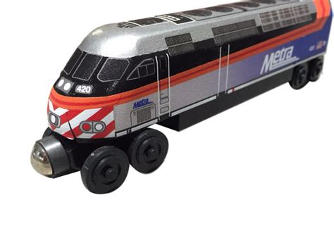 Metra MP-36 3pc. Set – The Whittle Shortline Railroad - Wooden Toy Trains!