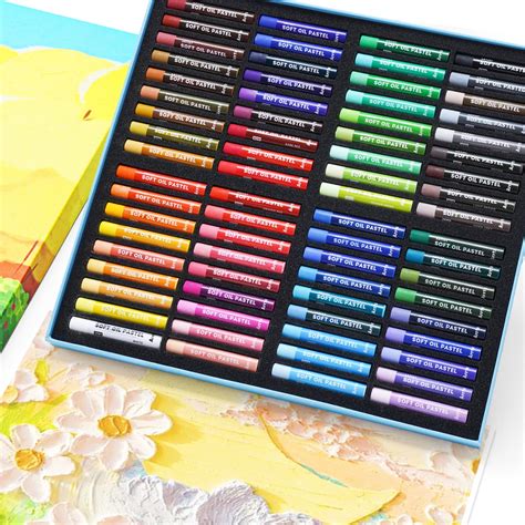 Buy Arrtx Oil Pastels, 72 Colors Artist Soft Oil Pastels Vibrant and ...