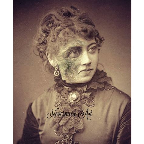 Disfigured Woman Altered Art Print Halloween Photo Victorian | Etsy