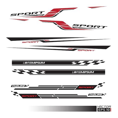 Premium Vector | Side car body vector stripes decal Vehicle vector ...