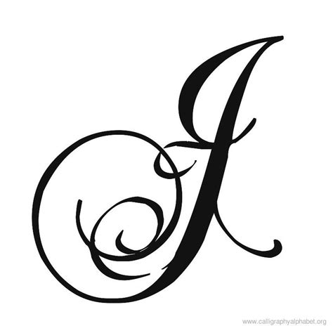 Letter J | Calligraphy alphabet, J calligraphy, Tattoo lettering