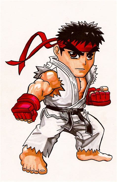 Chibi, Kyokushin Karate, Ryu Street Fighter, Caleb, Capcom Art, Kick ...