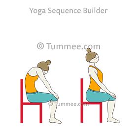 Head Down Chair Yoga(Seated Forward Fold Pose On Chair)| Yoga Sequences ...