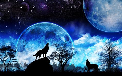 Wolf Howling at the Moon Wallpaper (66+ images)