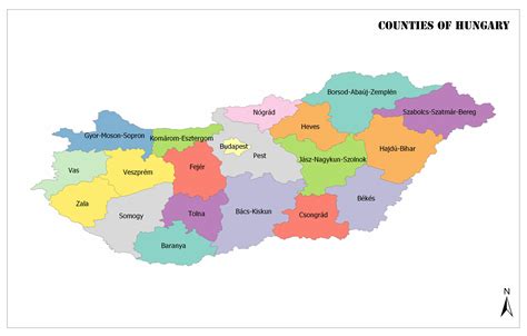 Counties of Hungary (19) and Budapest (Map & Facts)