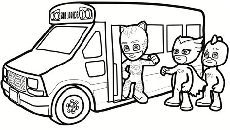 PJ Masks Bus Coloring Page (Printable)