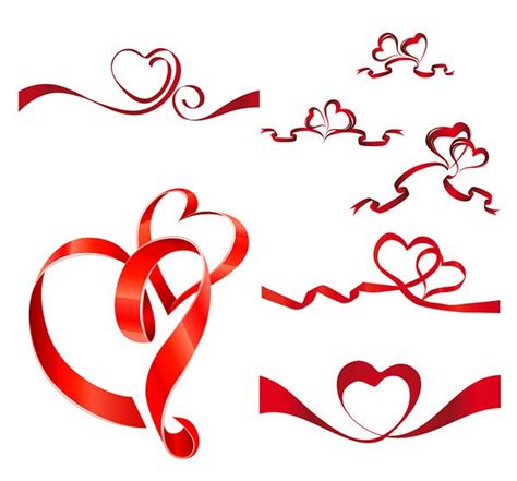 Heart-shaped ribbon Vector for Free Download | FreeImages