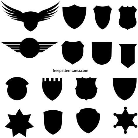 Badge Crest Vector - FreePatternsArea | Free vector files, Vector free ...