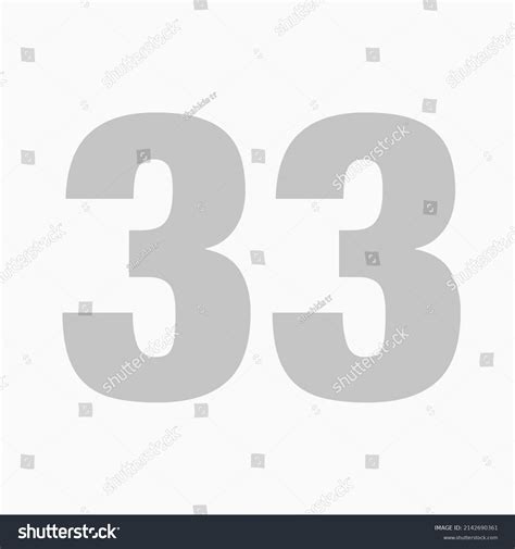 Number 33 Simple Clip Art Illustration Stock Illustration 2142690361 ...