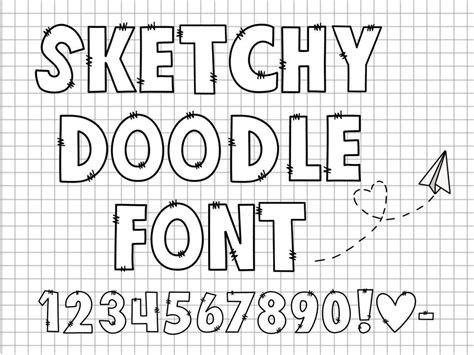 Sketchy Doodle Font! - A fun Doodle Font - So Fontsy