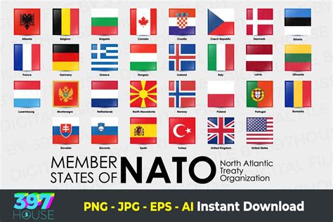 Member States of NATO Flags Graphic by 397HOUSE · Creative Fabrica