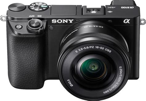 Sony Alpha 6100 Mirrorless 4K Video Camera with E PZ 16-50mm Lens Black ...