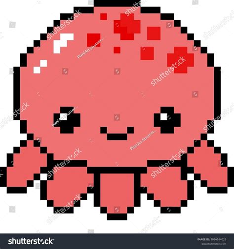 This Octopus Designed Pixel Art Furnished Stock Illustration 2036164025 ...