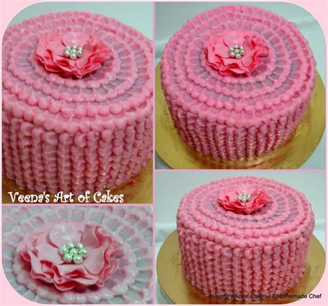 Pink Rose Petal cake - Veena Azmanov