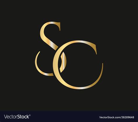 Letter sc logo design for business and company Vector Image