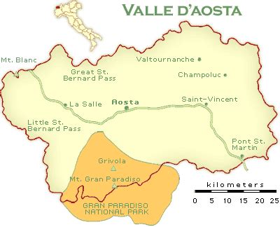 Aosta Valley, Italy: Map and Travel Guide