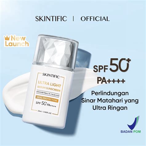 Jual SKINTIFIC Sunscreen Ultra Light Serum SPF50 PA++++ 25ml Skincare ...