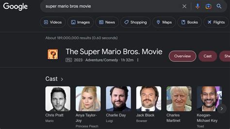 Google Adds Retro Easter Egg To "Super Mario Bros. Movie" Searches ...