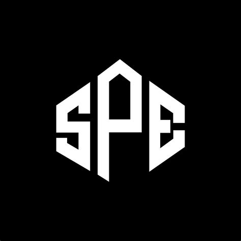 SPE letter logo design with polygon shape. SPE polygon and cube shape ...