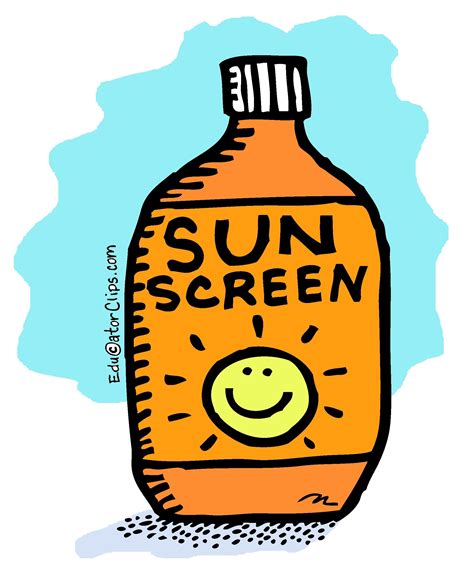 Sunscreen Clip Art for Merchandise Designs