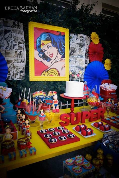 Kara's Party Ideas Wonder Woman Themed Birthday Party | Kara's Party Ideas