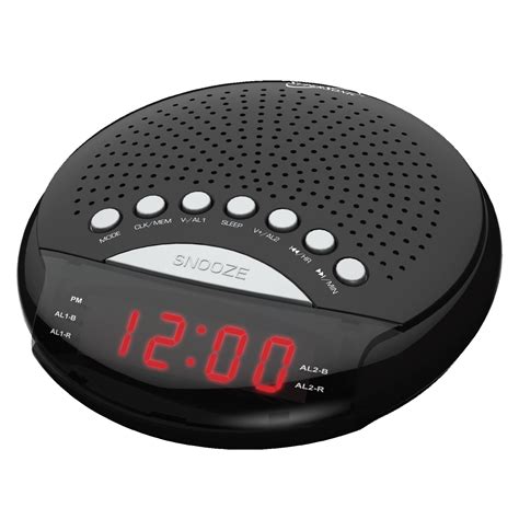 Supersonic 97095096M Dual Alarm Clock Radio - Black