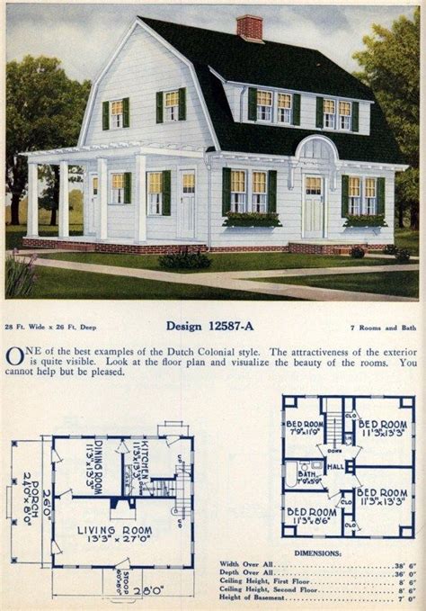 74 beautiful vintage home designs & floor plans from the 1920s - Click ...