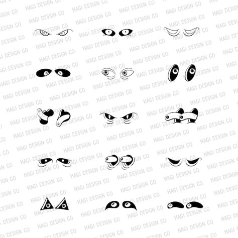 Monster Eye Cliparts Fictional Eye Outline Black and White - Etsy