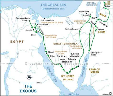 The Exodus Route Map