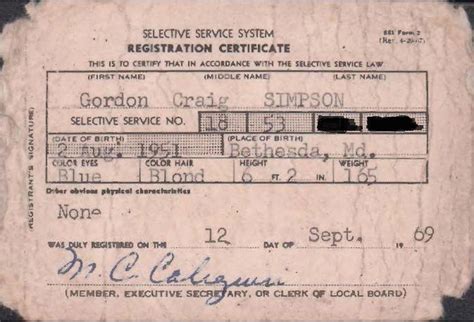 Draft registration card: 1969 | A Selective Service draft re… | Flickr