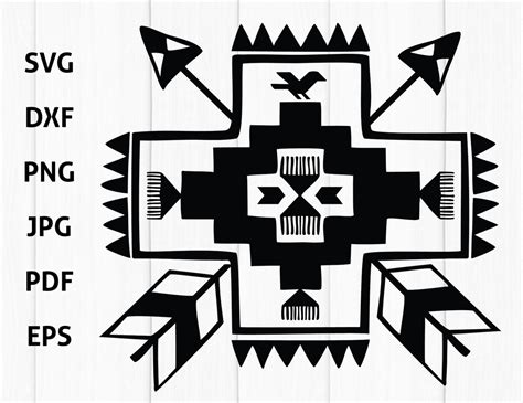 Aztec Southwestern Sign SVG Tribal Sign Cut File Native | Etsy