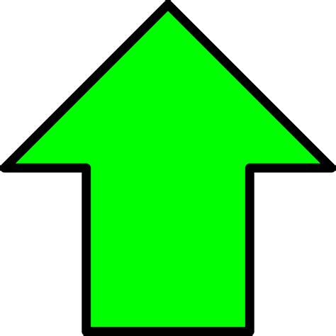 Clipart - Green up arrow