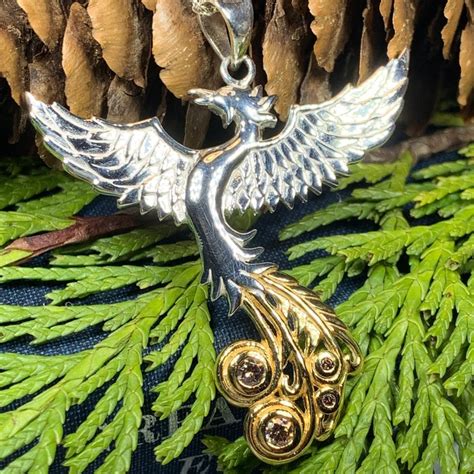 Phoenix Necklace Celtic Jewelry Bird Pendant Firebird | Etsy