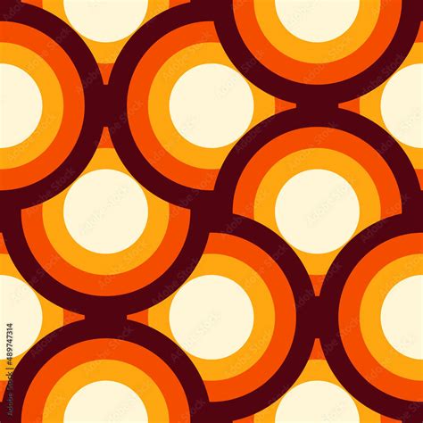 Download Vintage 70s Orange Swirls Wallpaper | Wallpapers.com