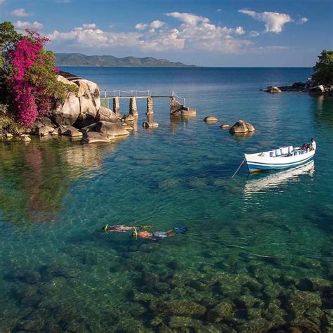 Snorkel in the crystal clear waters of Lake Malawi...🐠 | Lake Malawi ...