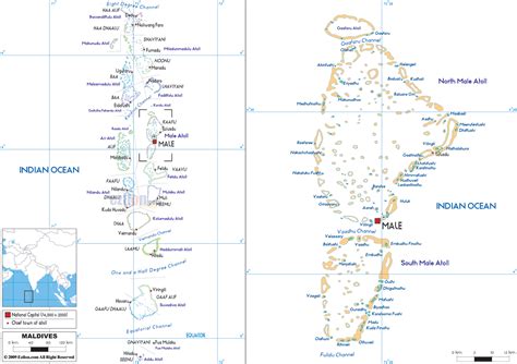 Detailed Political Map of Maldives - Ezilon Maps