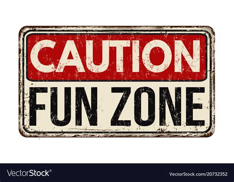 Fun zone vintage rusty metal sign Royalty Free Vector Image