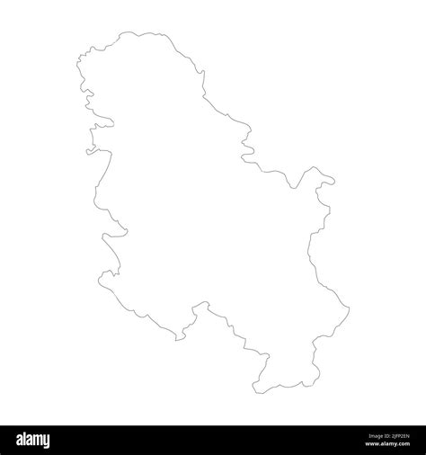 Serbia vector country map outline Stock Vector Image & Art - Alamy