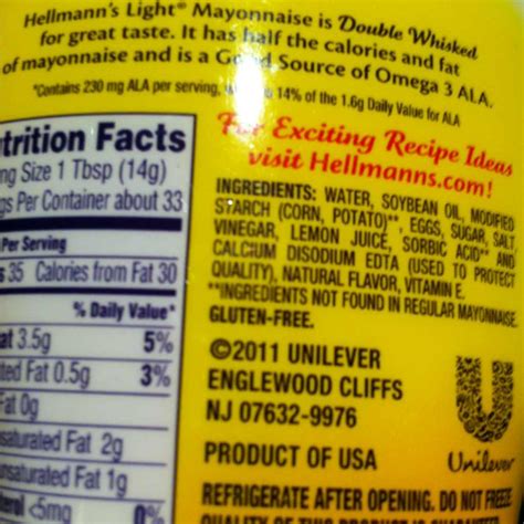 mayonnaise ingredients