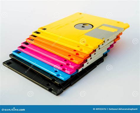 Colourful Diskette Is Thin And Flexible Magnetic Storage Medium Stock ...