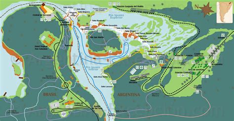 Iguazu Falls Map (Iguacu), Iguazu National Park